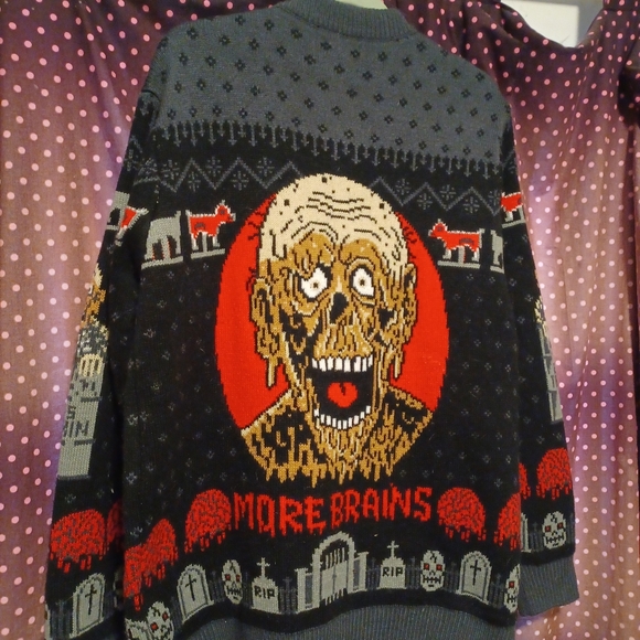 Middle of Beyond Return of the Living Dead Cardigan Sweater Unisex - Picture 3 of 5